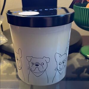 Dog-Themed White Candle